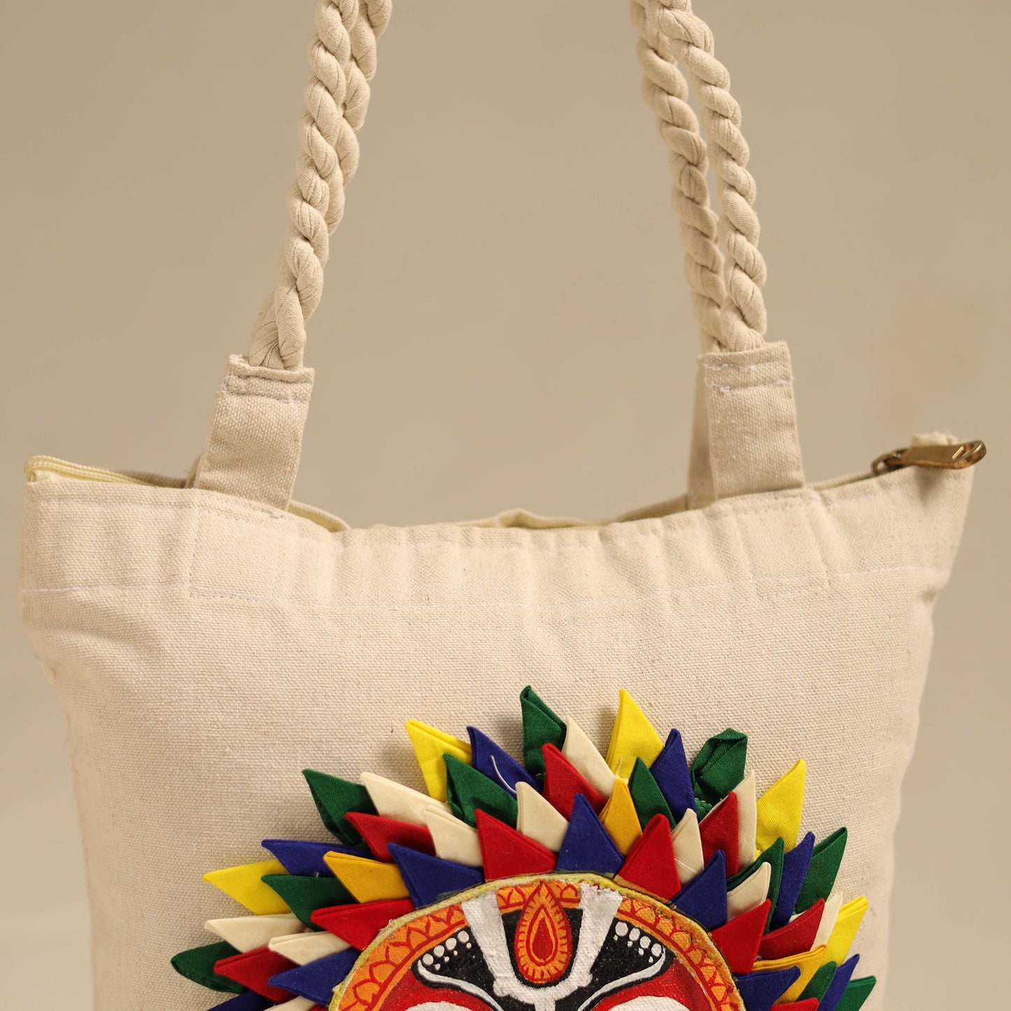 Multicolor - Applique with Pattachitra Handpainted Shoulder Bag from Odisha 32