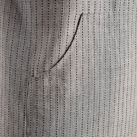 Grey Jacquard Weave Cotton Apron with Pocket