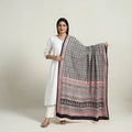 Black - natural dyed hand cotton bagh dupatta 04