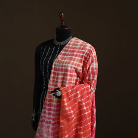 Shibori Tie-Dye Cotton Dupatta with Tassels 11