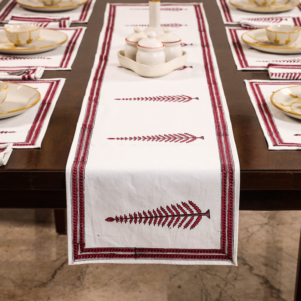 Block Printed Cotton Table Runner