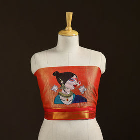 Women Embroidered Mercerised Cotton Khun Blouse Piece 22