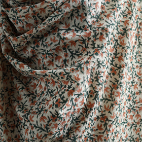 Floral Sanganeri Print Pure Merino Wool Handwoven Shawl 79