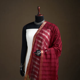 Pure Handloom Cotton Nizam Zari Border Mangalagiri Dupatta 16