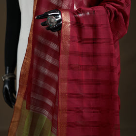 Pure Handloom Cotton Nizam Zari Border Mangalagiri Dupatta 16