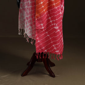 Shibori Tie-Dye Cotton Dupatta with Tassels 11