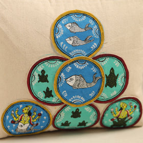 Beige - pattachitra handpainted shoulder bag from odisha 33