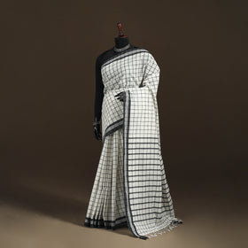 Bengal Handwoven Cotton Checks Begumpuri Saree 17