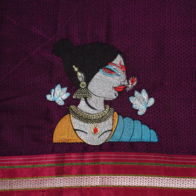Women Embroidered Mercerised Cotton Khun Blouse Piece 03