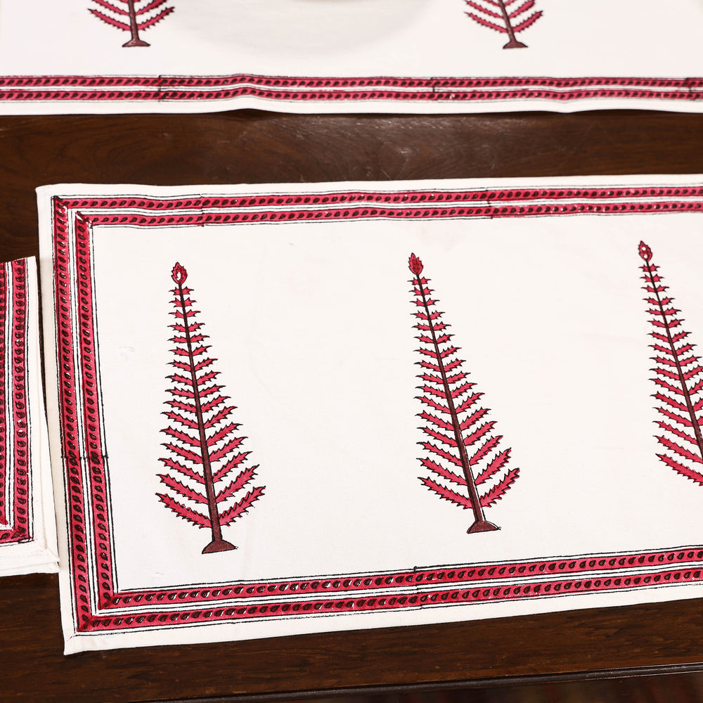 Block Printed Cotton Table Runner