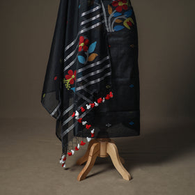 Jamdani Pure Handloom Muslin Unstitched Dress Material: Kurta with Dupatta 28