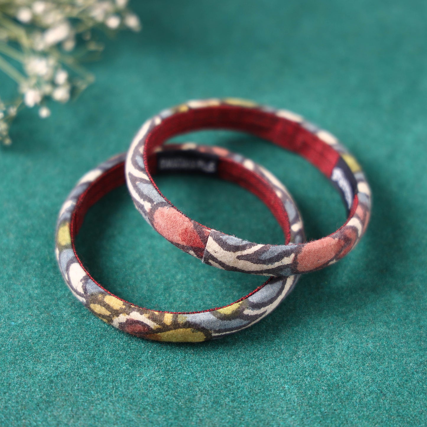 Handpainted Kalamkari Natural Dyed Bangle (Set of 2)