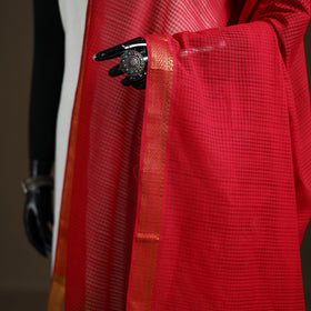 Pure Handloom Cotton Nizam Zari Border Mangalagiri Dupatta 17