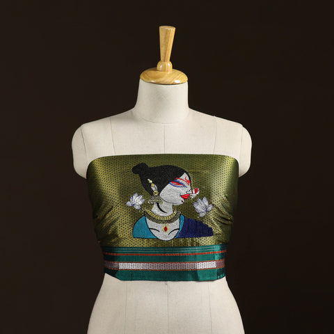 Women Embroidered Mercerised Cotton Khun Blouse Piece 02