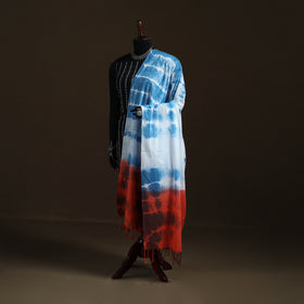 Shibori Tie-Dye Cotton Dupatta with Tassels 13