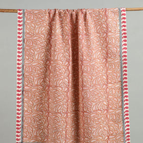 Brown - handloom cotton sanganeri towel 21 - handcrafted