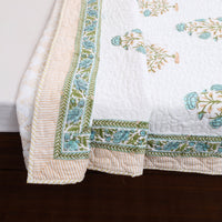 Double - Reversible Sanganeri Block Print Cotton Quilt Set 10