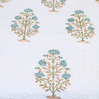 Double - Reversible Sanganeri Block Print Cotton Quilt Set 10