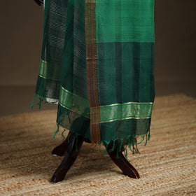 Pure Handloom Cotton Nizam Zari Border Mangalagiri Dupatta 18