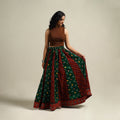 Multicolor - Bandhani Tie-Dye 24 Kali Patchwork Cotton Long Skirt 16