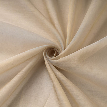 Beige - Traditional Tissue Chanderi Silk Handloom Zari Weave Fabric
