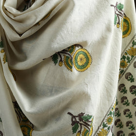 Floral Sanganeri Print Pure Merino Wool Handwoven Shawl 81