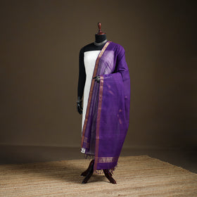 Pure Handloom Cotton Nizam Zari Border Mangalagiri Dupatta 19