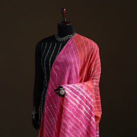 Shibori Tie-Dye Cotton Dupatta with Tassels 14