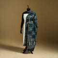Green - Pipad Hand Block Print Natural Dyed Chanderi Silk Handloom Dupatta 14