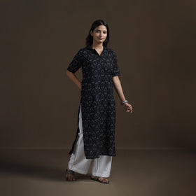 Pochampally Ikat Cotton Straight Kurta for Women 07