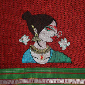 Women Embroidered Mercerised Cotton Khun Blouse Piece 06