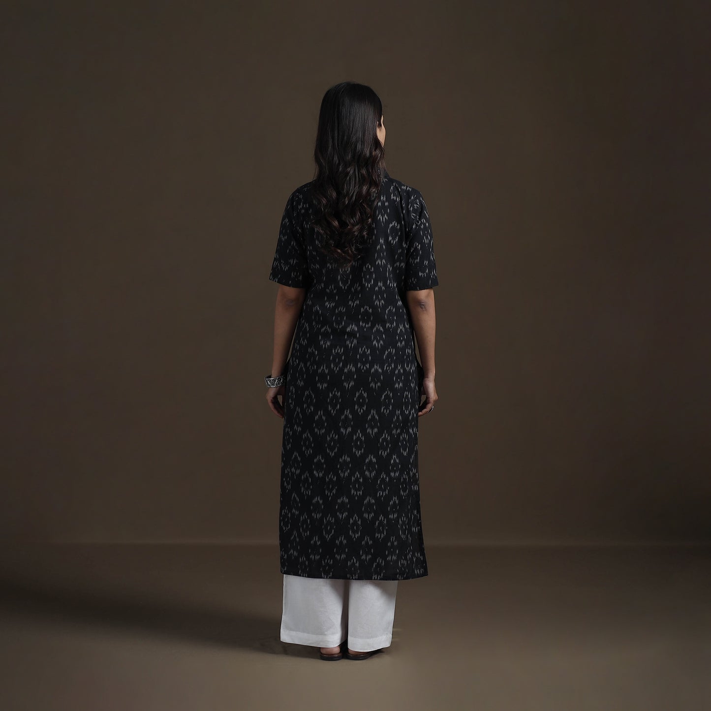 Pochampally Ikat Cotton Straight Kurta for Women 07
