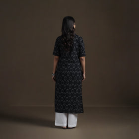 Pochampally Ikat Cotton Straight Kurta for Women 07
