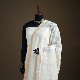 Pure Handloom Cotton Nizam Zari Border Mangalagiri Dupatta 21