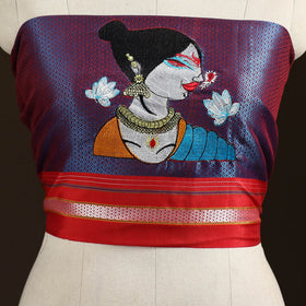 Women Embroidered Mercerised Cotton Khun Blouse Piece 08