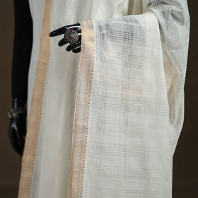 Pure Handloom Cotton Nizam Zari Border Mangalagiri Dupatta 21
