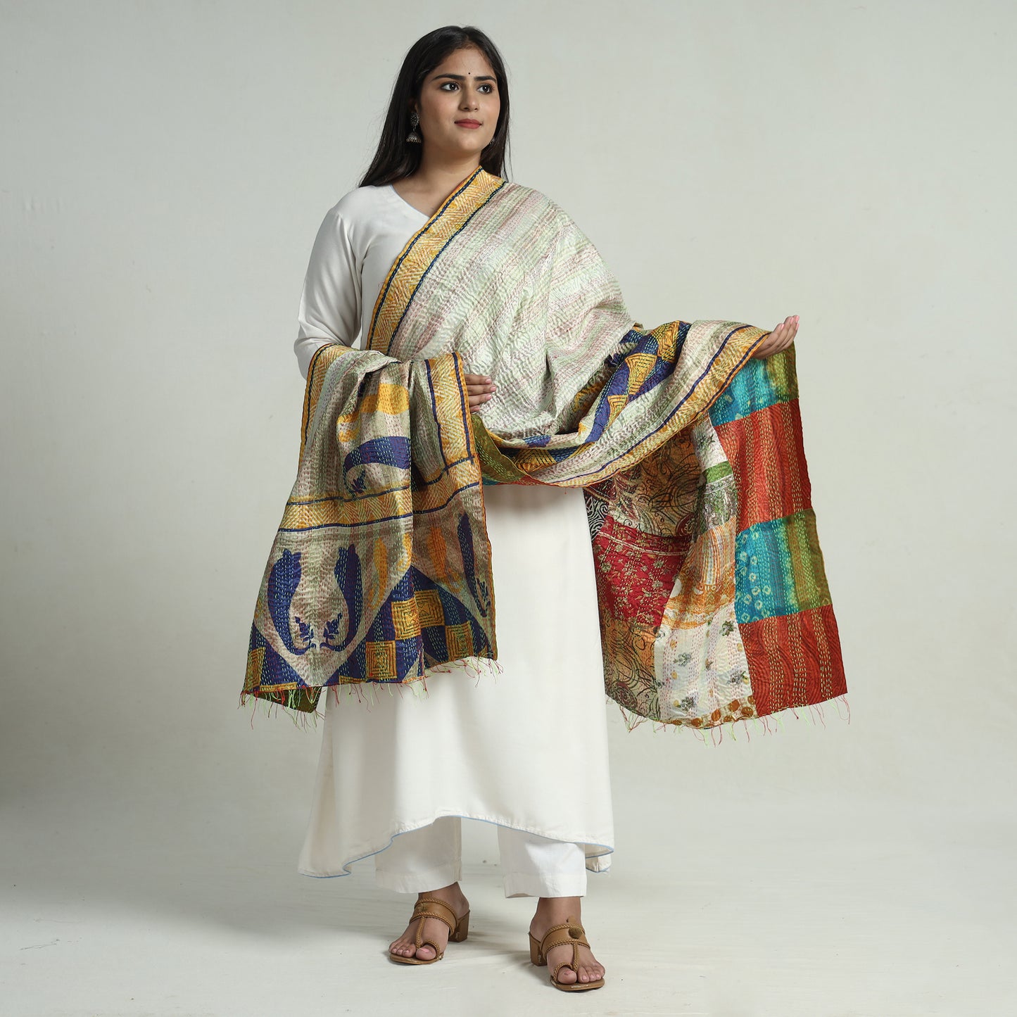 Kantha Embroidery Dupatta