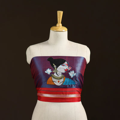 Women Embroidered Mercerised Cotton Khun Blouse Piece 08