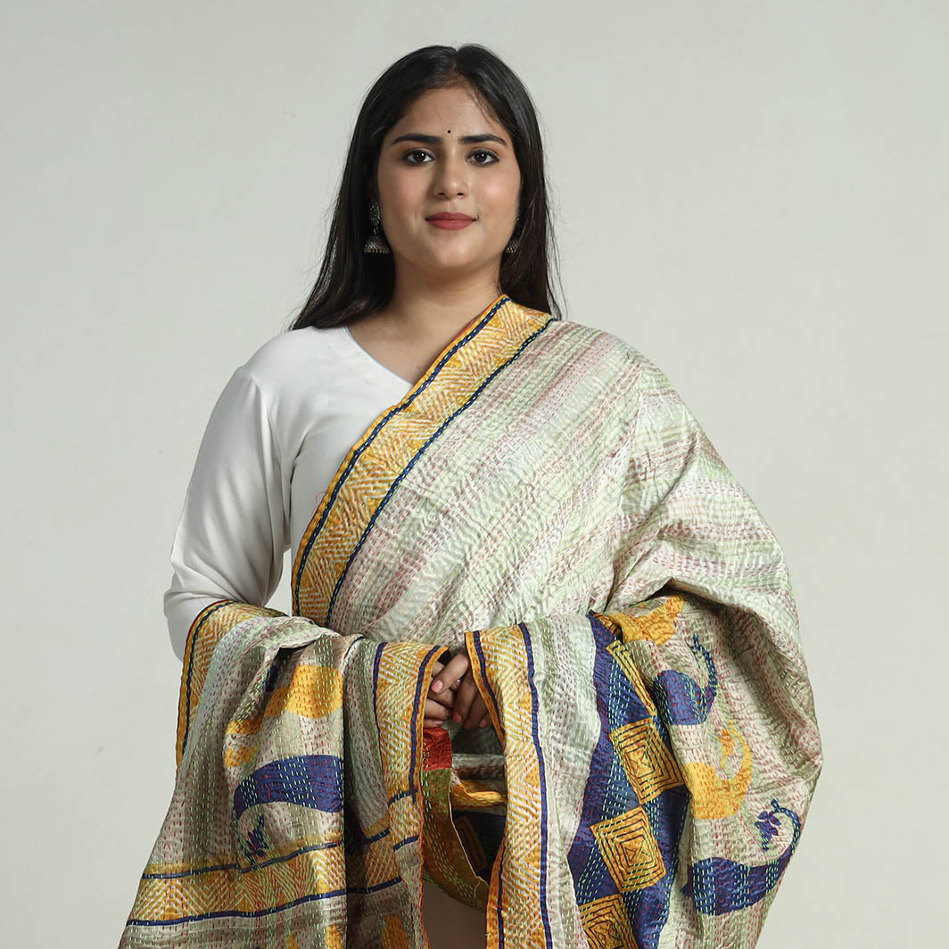 Kantha Embroidery Dupatta