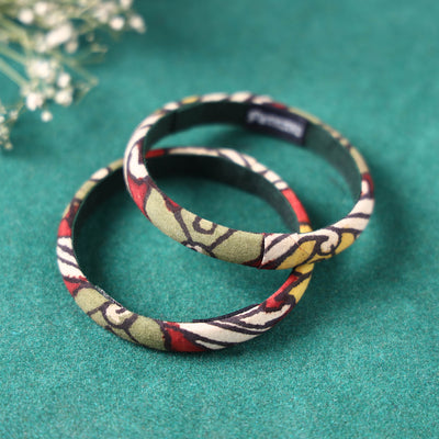 Handpainted Kalamkari Natural Dyed Bangle (Set of 2)