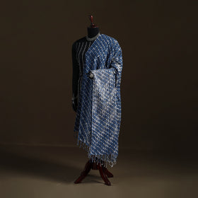 Shibori Tie-Dye Cotton Dupatta with Tassels 17