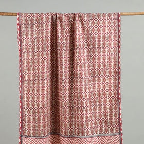 Brown - handloom cotton sanganeri towel 23 - handcrafted