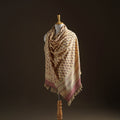 Floral Sanganeri Print Pure Merino Wool Handwoven Shawl 83