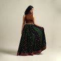 Multicolor - Bandhani Tie-Dye 24 Kali Patchwork Cotton Long Skirt 18