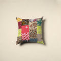 Multicolor - handcrafted cotton patchwork cushion cover 126