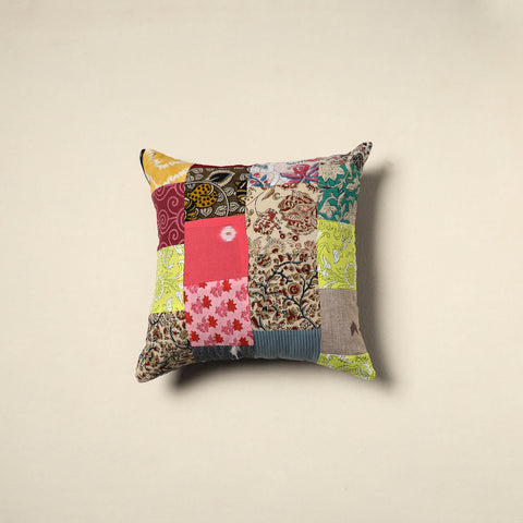 Multicolor - handcrafted cotton patchwork cushion cover 126