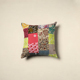 Multicolor - handcrafted cotton patchwork cushion cover 126