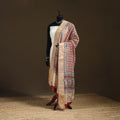 Bagh Hand Block Print Natural Dyed Tissue Zari Chanderi Silk Dupatta 23