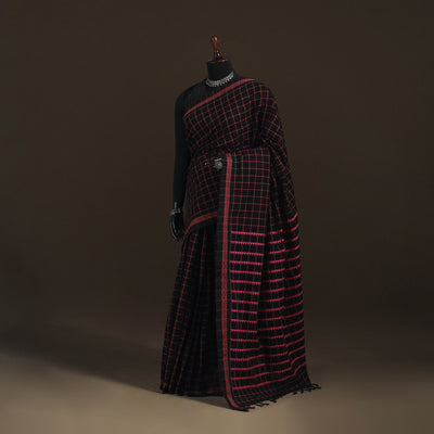 Bengal Handwoven Cotton Checks Begumpuri Saree 21