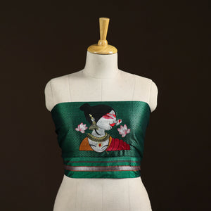 Women Embroidered Mercerised Cotton Khun Blouse Piece 10